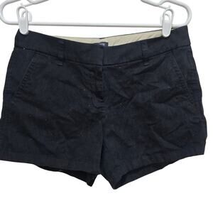 J.Crew Factory Black Chino Shorts Women’s Size 2 Classic Cotton